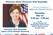 governor kim reynolds icecream social welcome home celebration