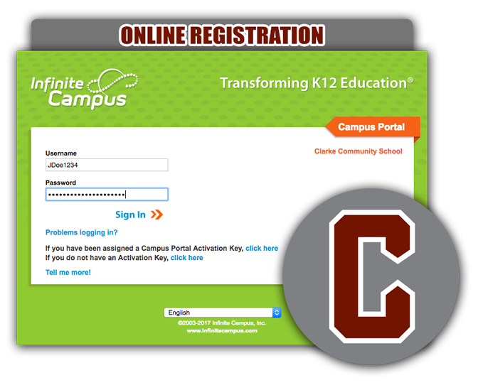 clarke community schools osceola online registration