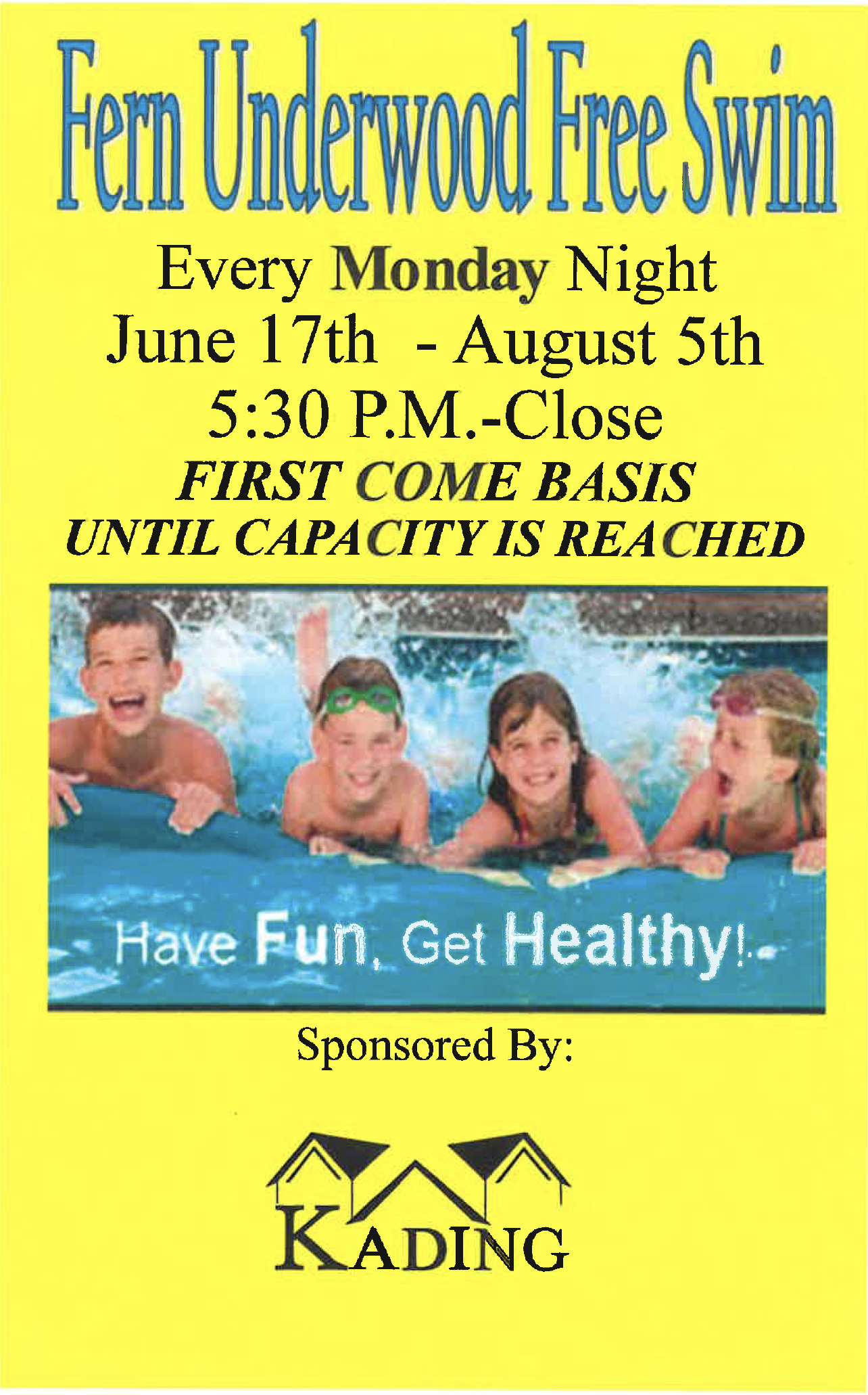 osceola pool free swim