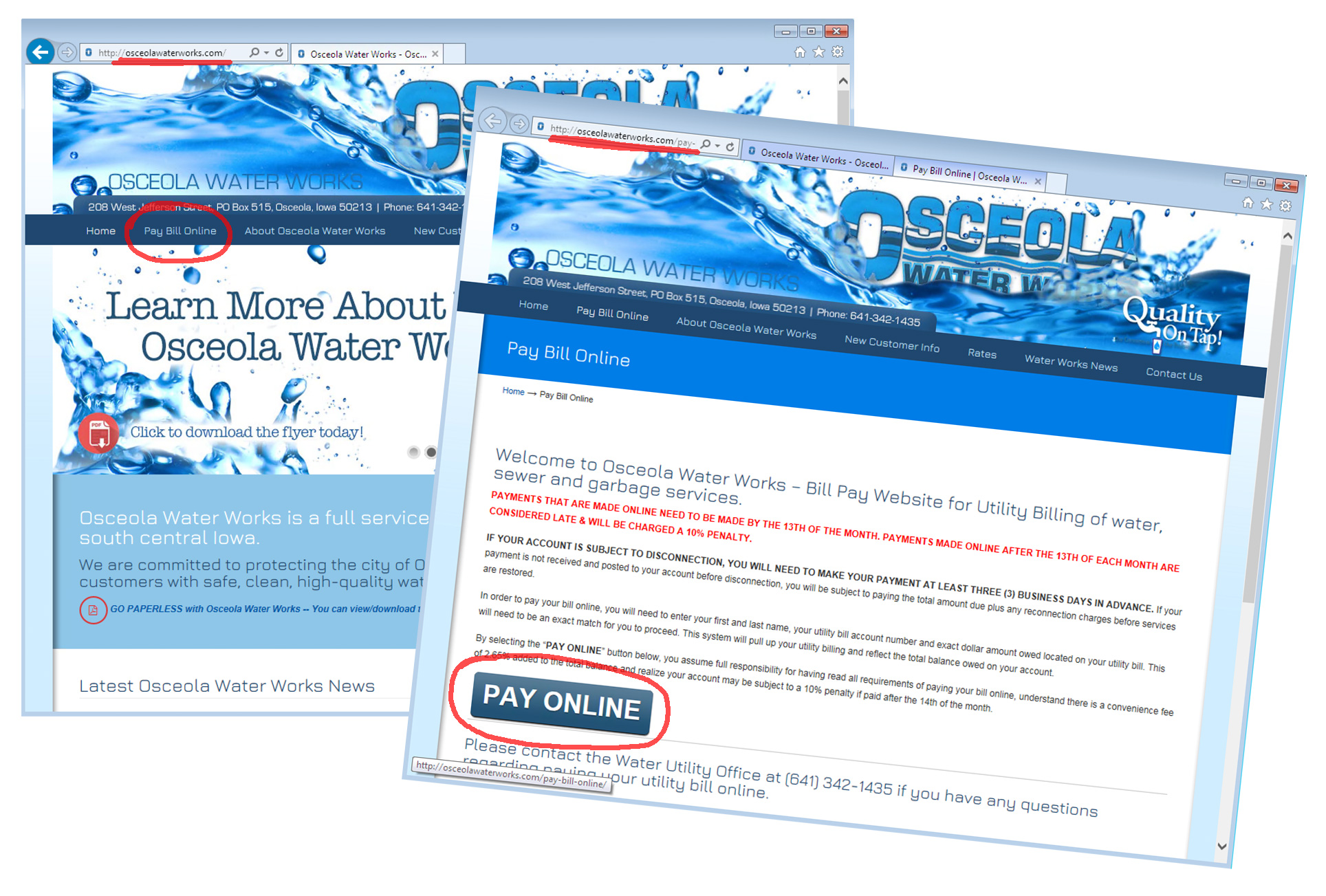 osceola water works online payment