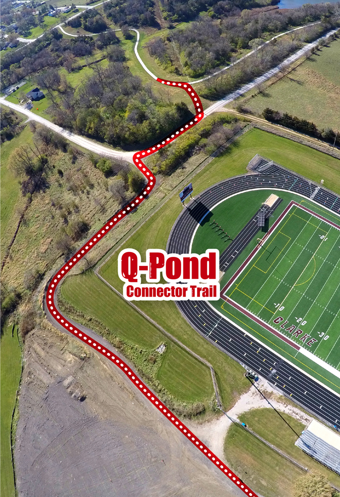trail in osceola q-pond clarke schools
