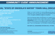 Special Event – Town Hall Discussion – State of Osceola’s Water