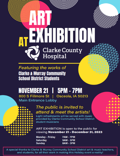 student art show at clarke county hospital