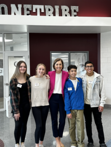 iowa governor kim reynolds visited clarke community schools for a regional education roundtable 
